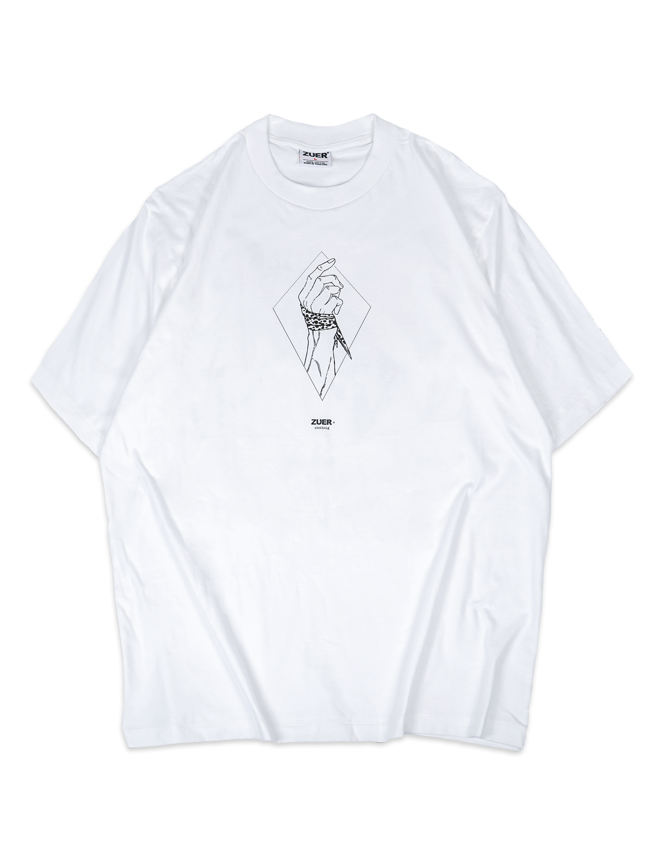 [ZUER] Nanami 7:3 Ratio Technique White Oversized T-Shirt