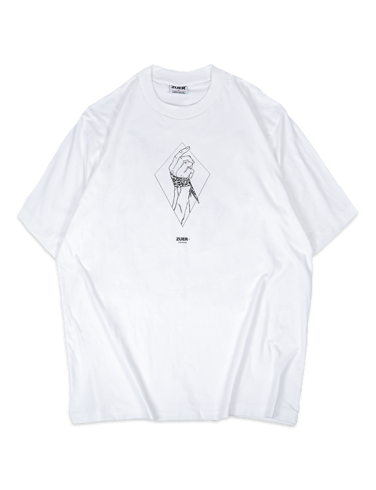 [ZUER] Nanami 7:3 Ratio Technique White Oversized T-Shirt